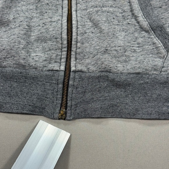 J. Crew Sweater Men's Large Gray Fleece Mock Neck Lined Running Gym Activewear - Picture 7 of 8